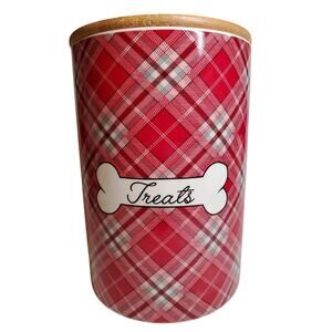 Dog Ceramic Treat Jar 5" D